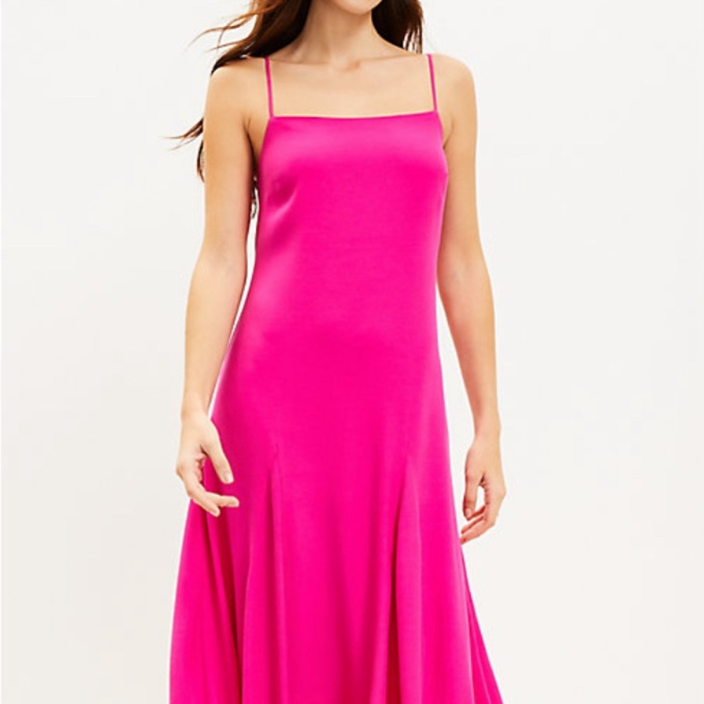 LOFT Crepe Maxi Slip Dress (NWT)